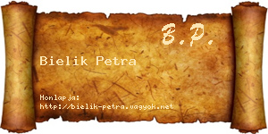 Bielik Petra névjegykártya