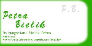 petra bielik business card